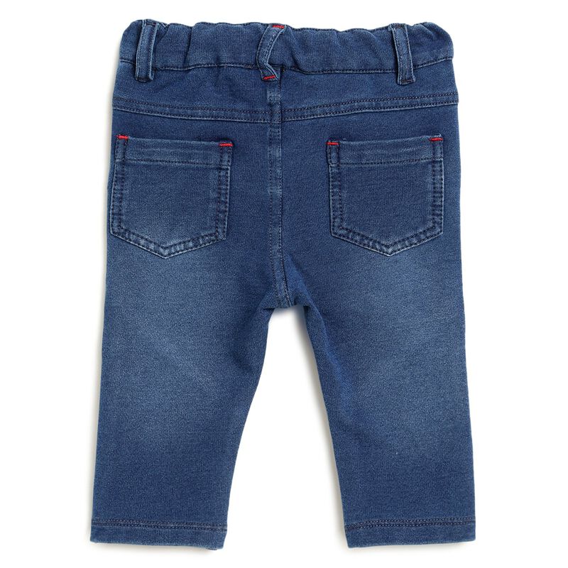 Boys Medium Blue Long Knitted Trousers image number null